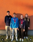 Kuvassa vasemmalta Olli Lahti, Eero Koivisto, Elsa Tenhu ja Iida Pyykönen.